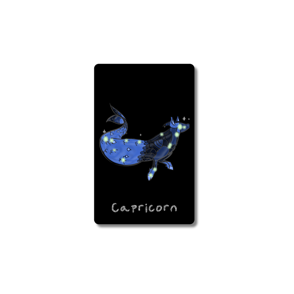 Capricorn ♑ Glow In The Dark Pin
