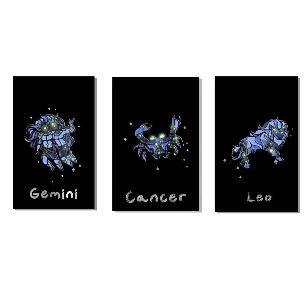 Summer Zodiac: Gemini, Space Crab, Leo