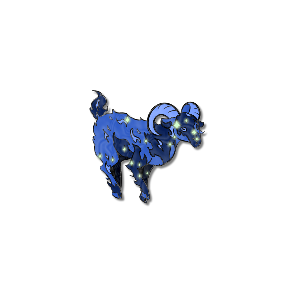 Aries ♈ Glow In The Dark Pin