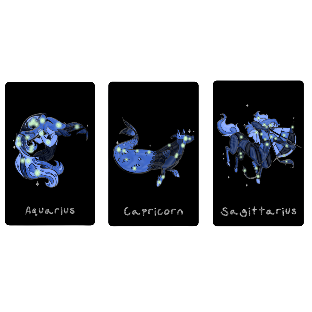 Winter Zodiac: Aquarius, Capricorn, Sagittarius