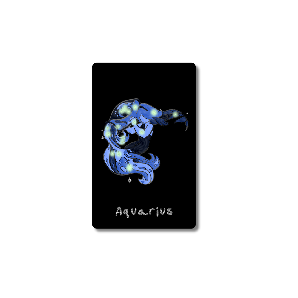 Aquarius ♒ Glow In The Dark Pin