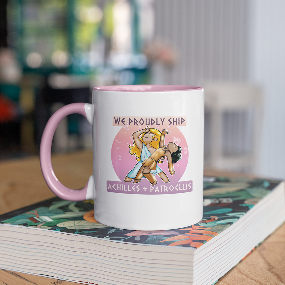 Achilles + Patroclus Accent Mug