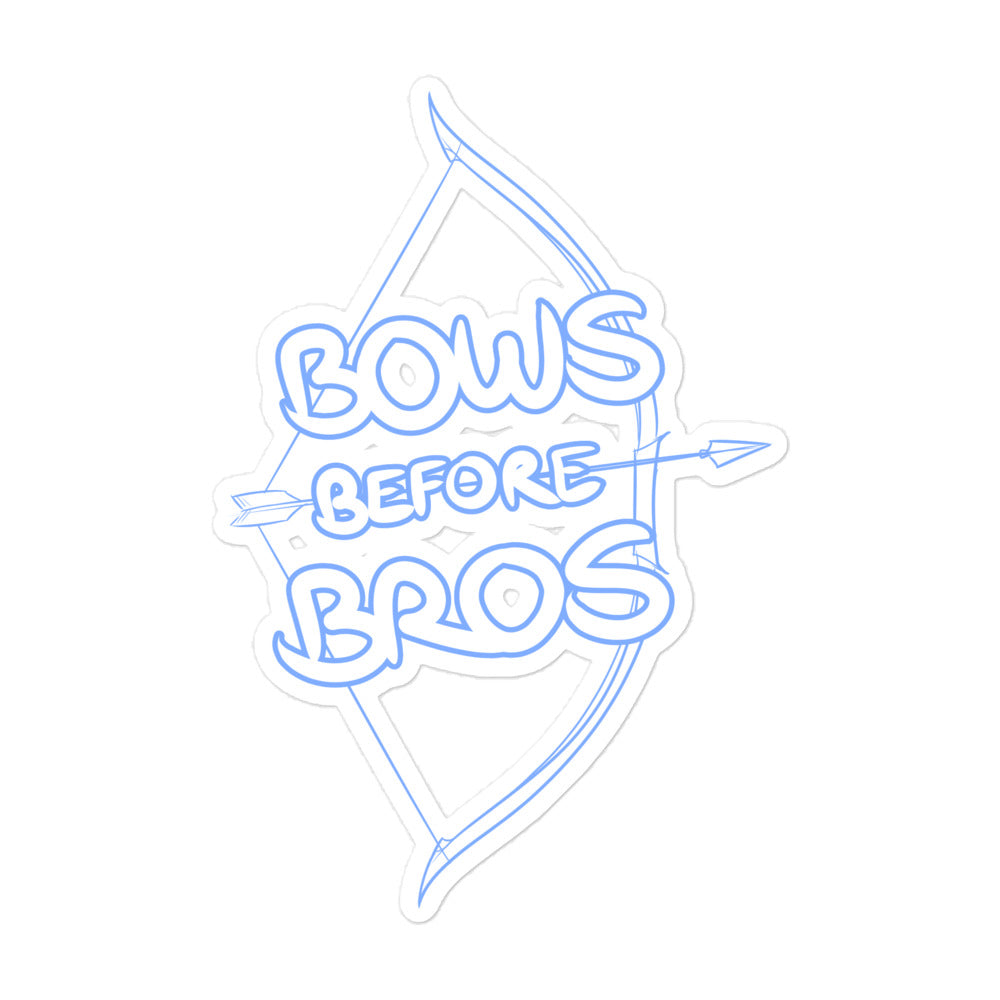 Bows Before Bros Sticker