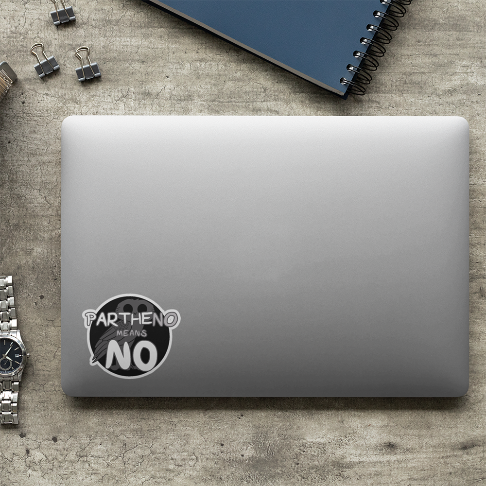 Partheno Means No – Athena Sticker