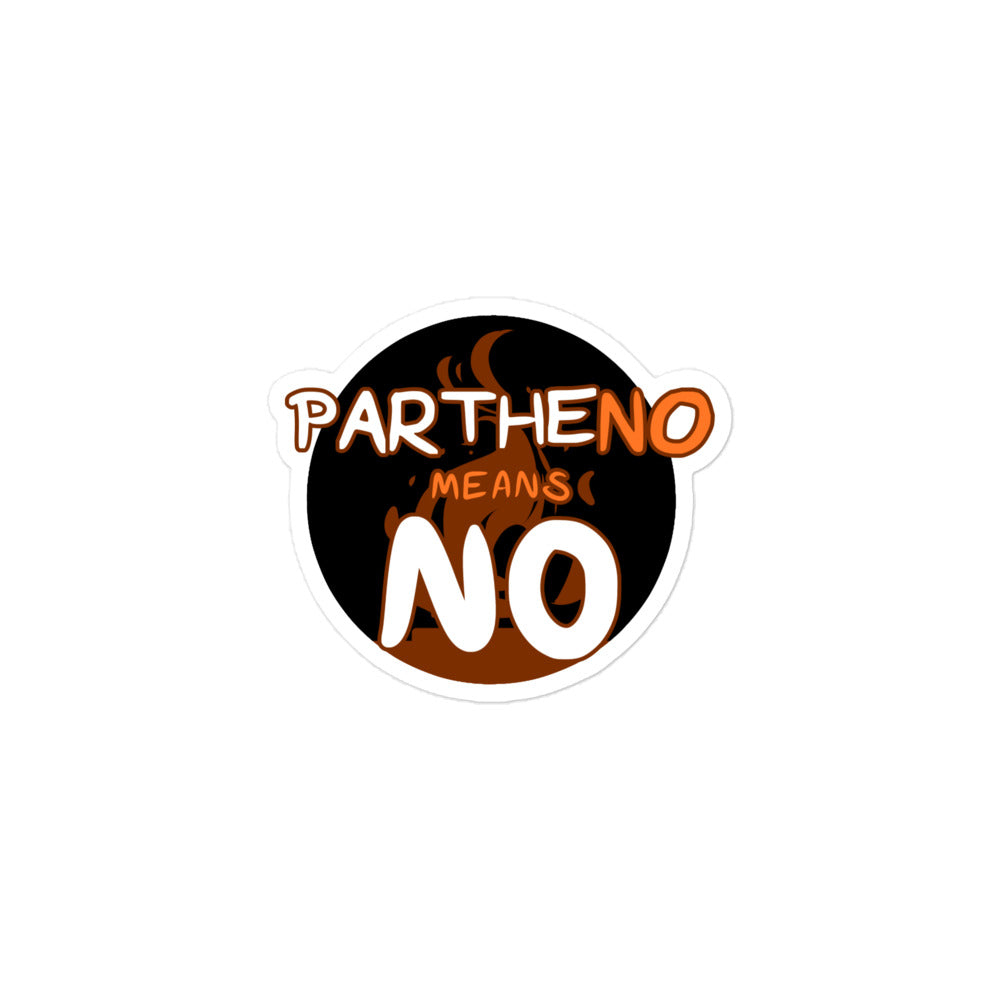 Partheno Means No – Hestia Sticker