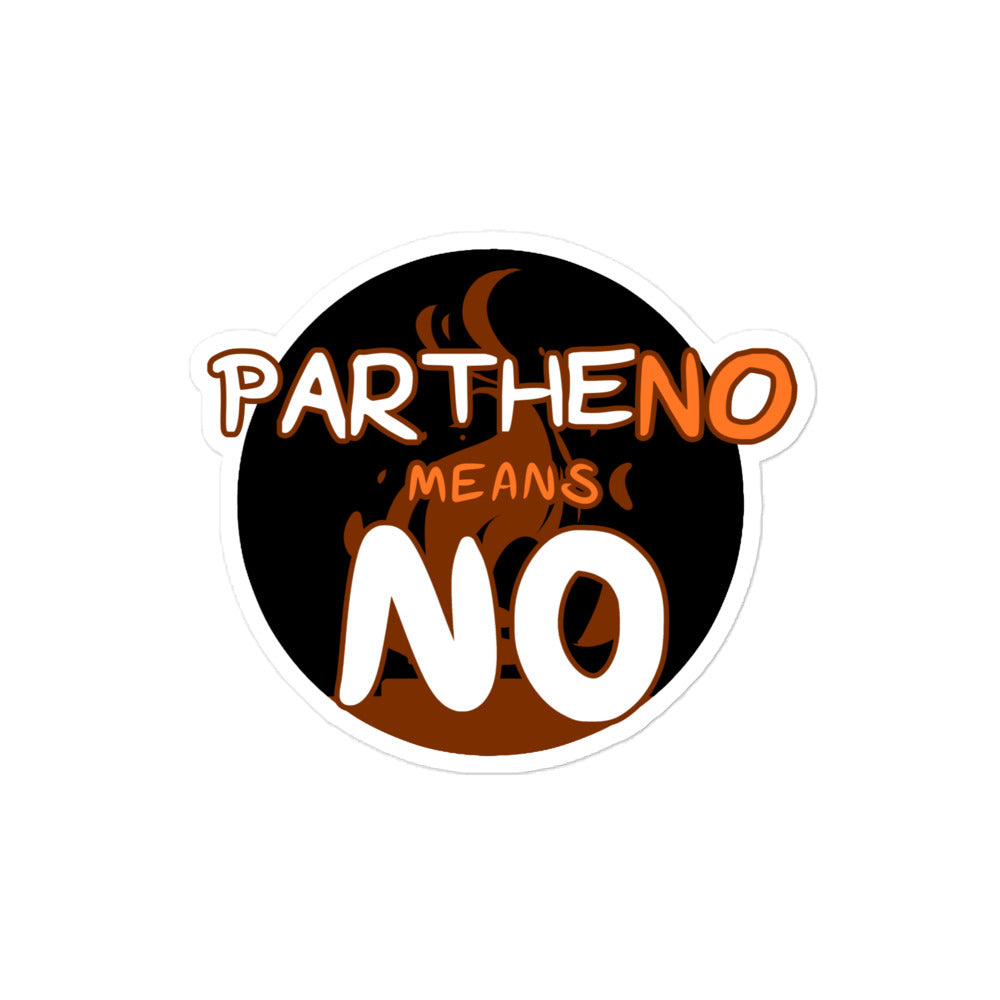 Partheno Means No – Hestia Sticker