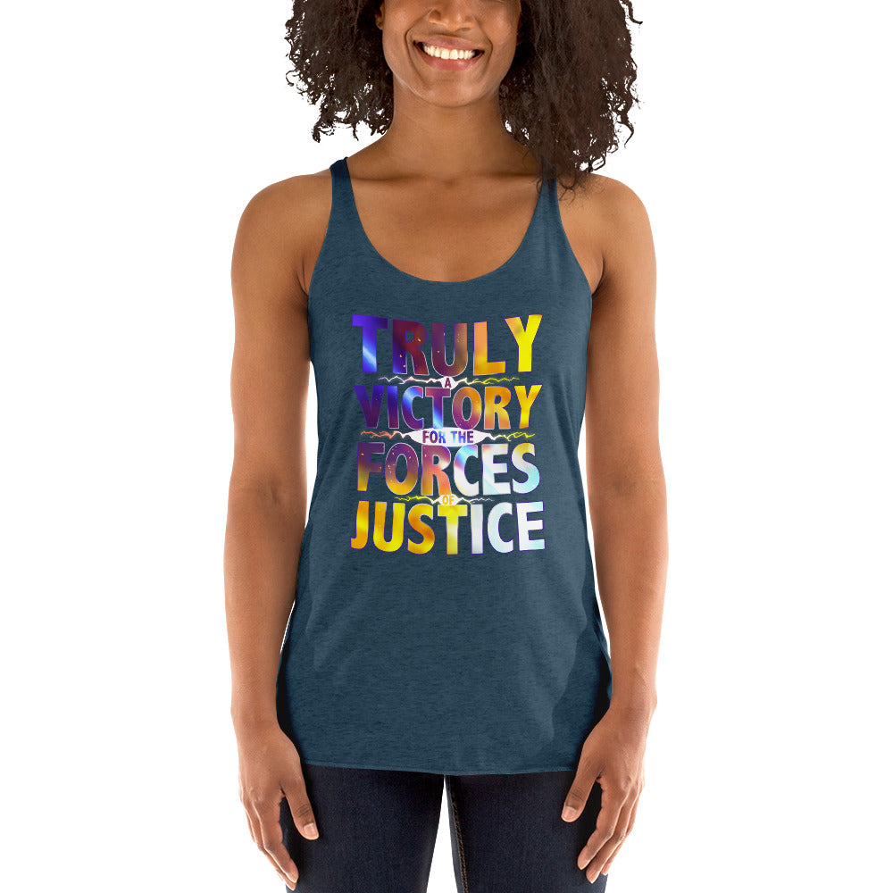 WOMEN'S TRULY A VICTORY FOR THE FORCES OF JUSTICE TANK TOP UNISEX TRULY A VICTORY FOR THE FORCES OF JUSTICE TANK TOP