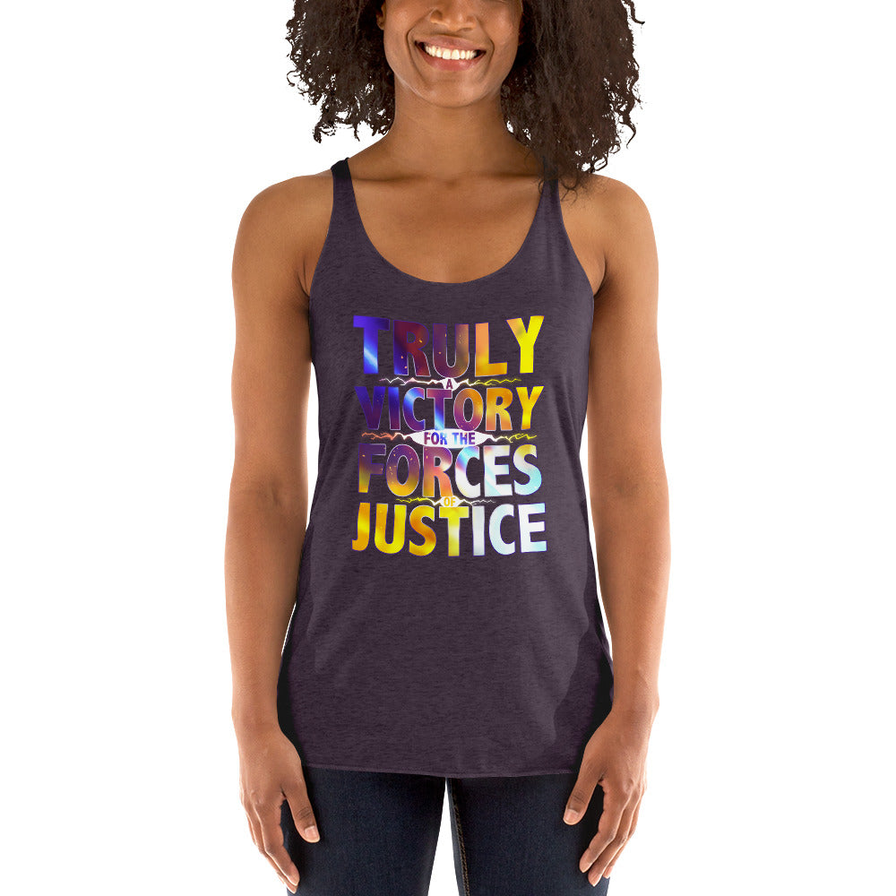 WOMEN'S TRULY A VICTORY FOR THE FORCES OF JUSTICE TANK TOP UNISEX TRULY A VICTORY FOR THE FORCES OF JUSTICE TANK TOP