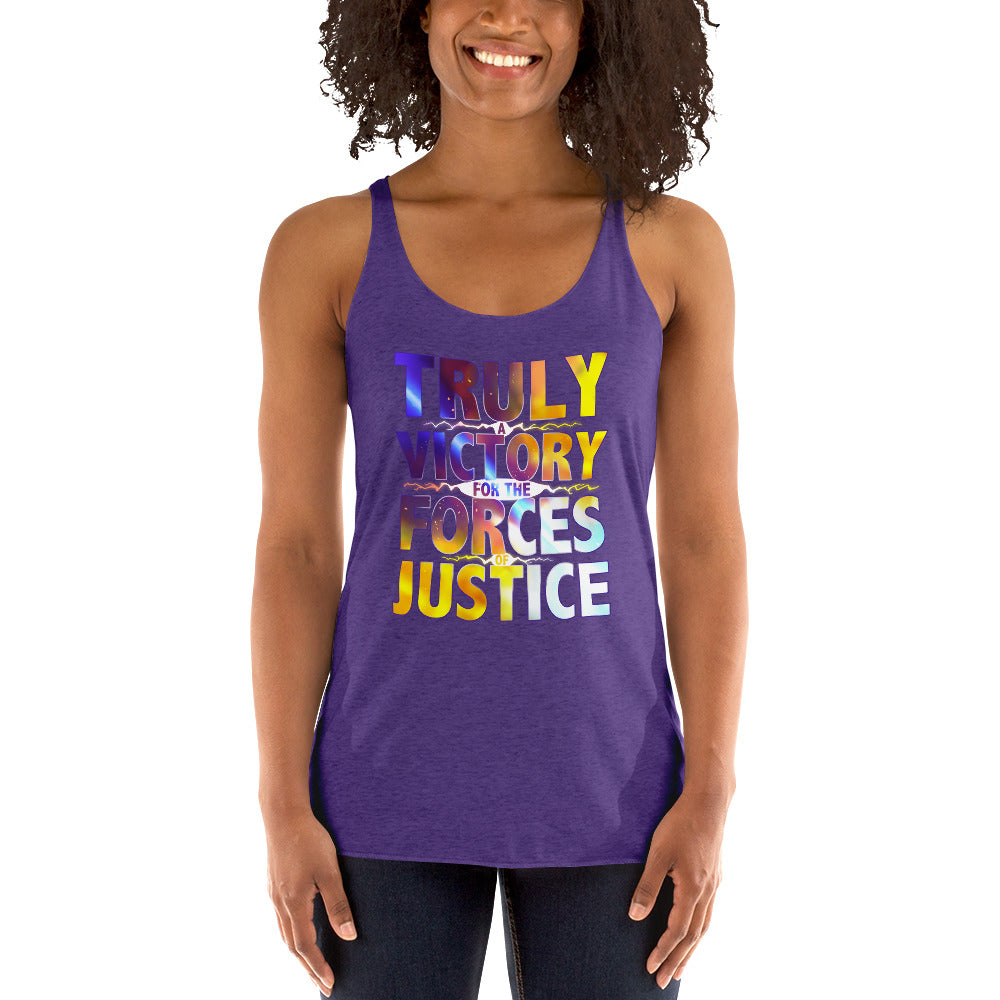 WOMEN'S TRULY A VICTORY FOR THE FORCES OF JUSTICE TANK TOP UNISEX TRULY A VICTORY FOR THE FORCES OF JUSTICE TANK TOP
