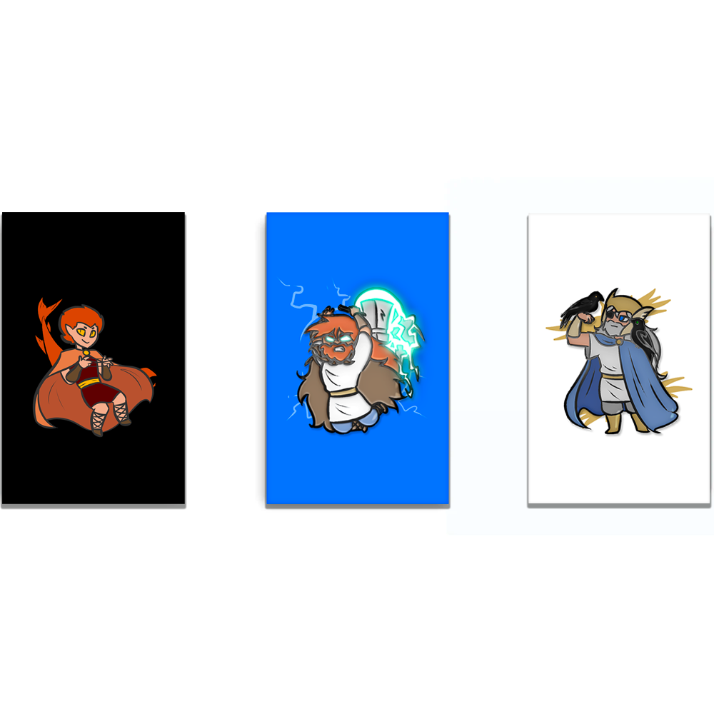 Loki, Thor and Odin Pin Pack