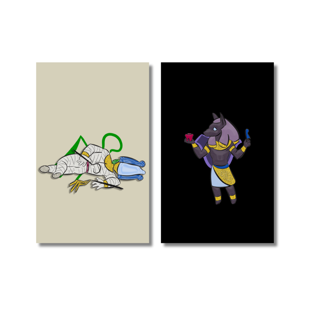 Osiris & Anubis Glitter/Glow Pin Pack