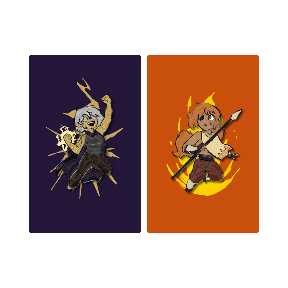 AURORA Pin Pack (Tess & Dainix) ~Glow In The Dark & Glitter~
