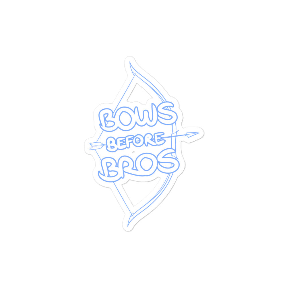 Bows Before Bros Sticker