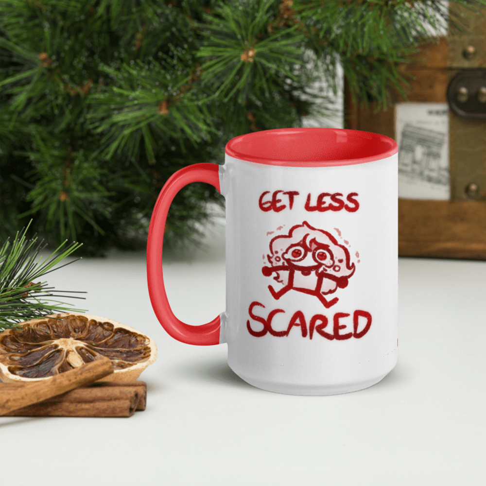 "Get Less Scared" Accent Mug