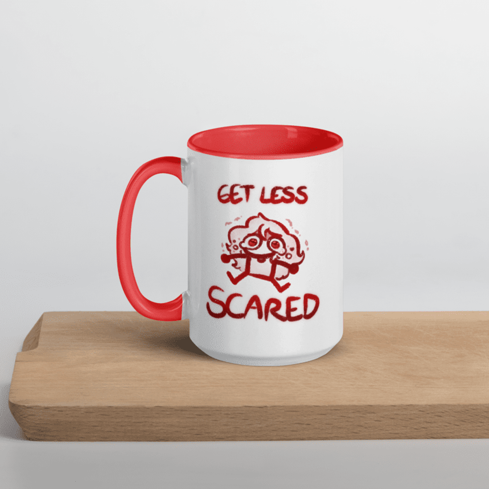 "Get Less Scared" Accent Mug