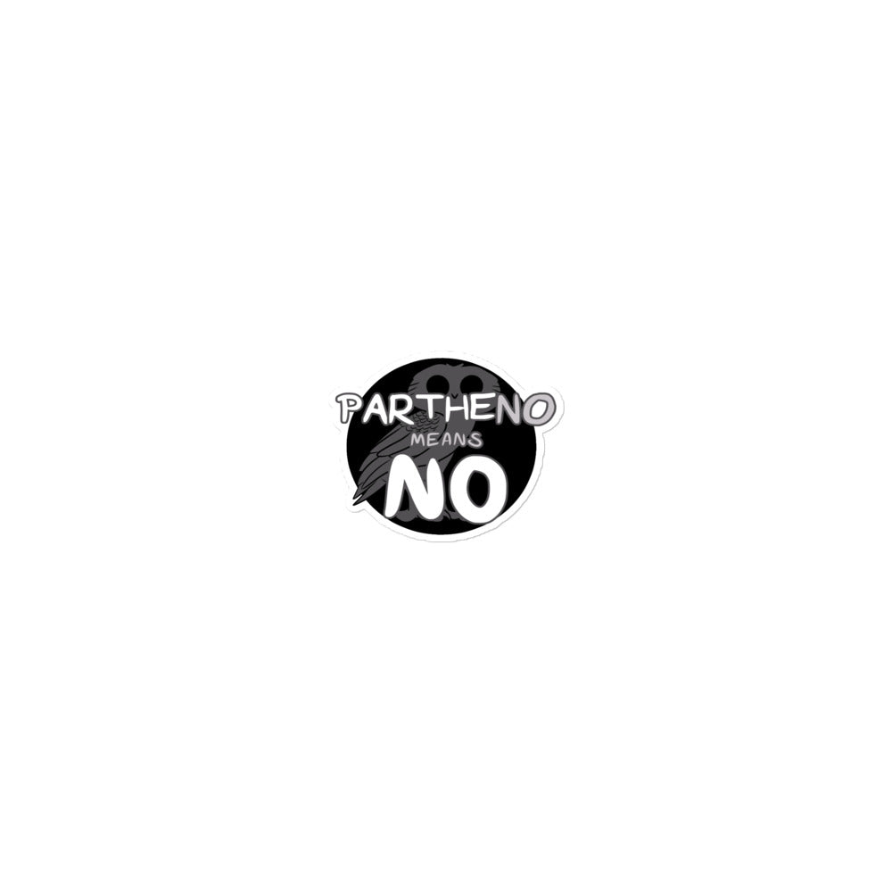 Partheno Means No – Athena Sticker