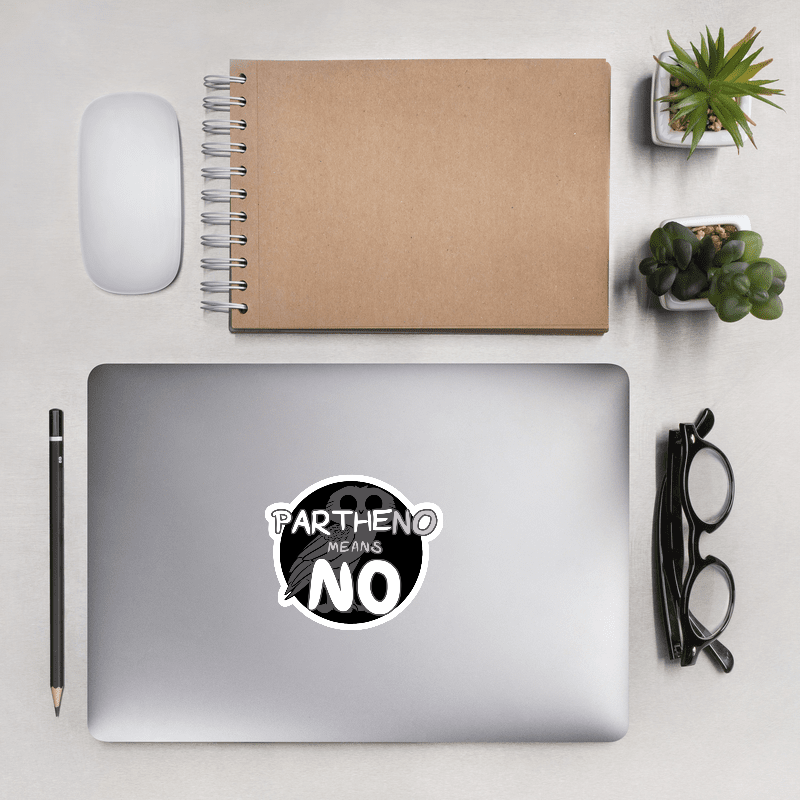 Partheno Means No – Athena Sticker