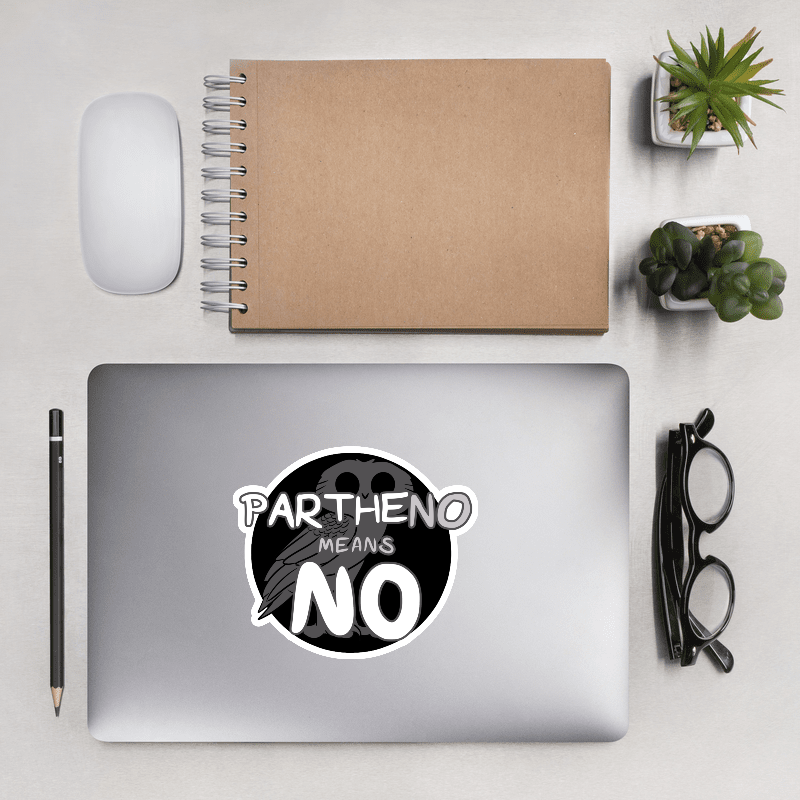 Partheno Means No – Athena Sticker