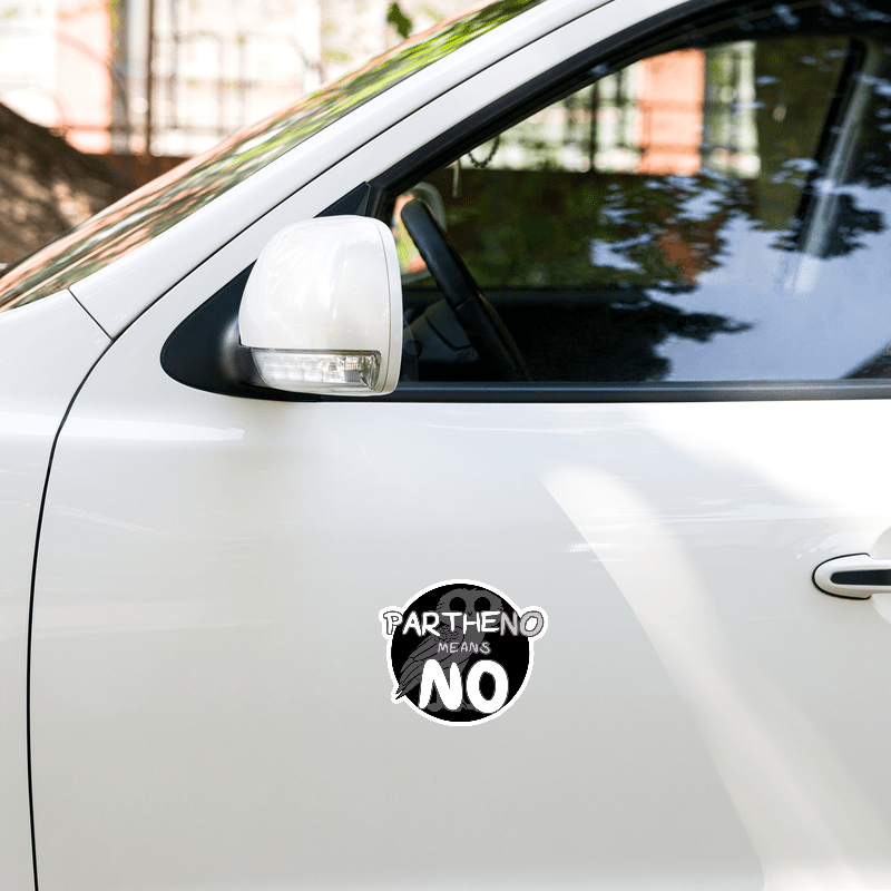 Partheno Means No – Athena Sticker